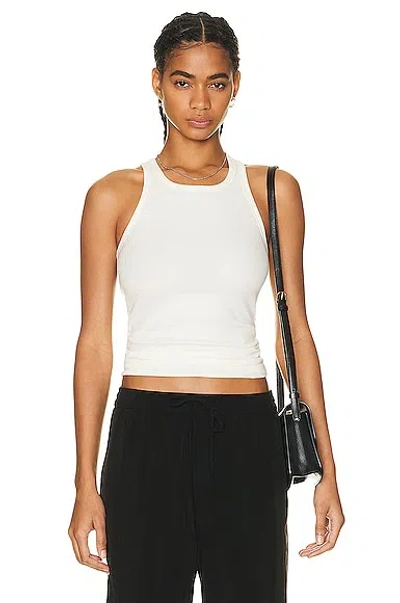 Éterne High Neck Fitted Tank Top In Ivory