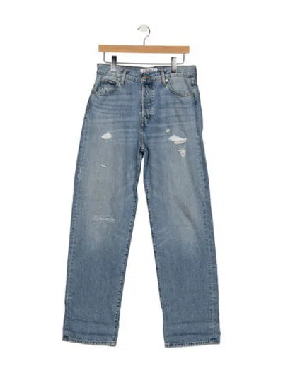 Pre-owned Éterne High-rise Straight Leg Jeans In Blue