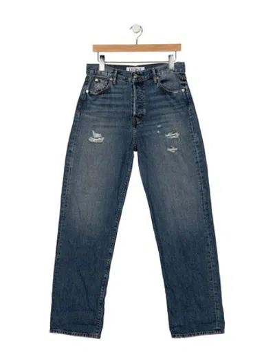 Pre-owned Éterne High-rise Straight Leg Jeans In Blue