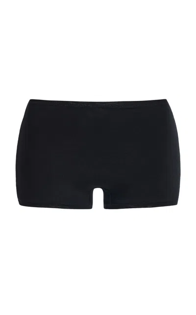 Éterne High-waisted Jersey Boy Shorts In Black