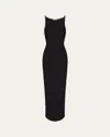 Éterne Iris Ribbed Stretch-cotton And Modal-blend Jersey Maxi Dress