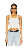 Éterne Cropped Rib Tank Top In White