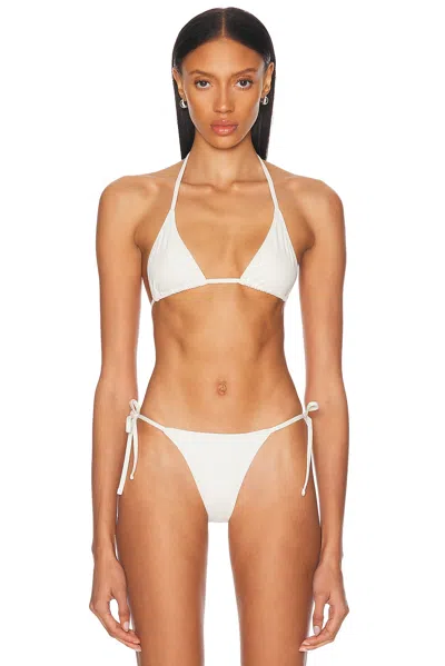 Éterne Thea Bikini Top In Ivory In Multi