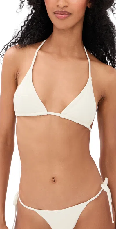 Éterne Isla Bikini Top White In Brown