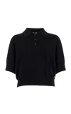 Éterne Journey Cashmere Polo Sweater In Black