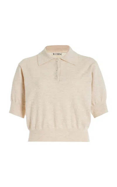 Éterne Journey Cashmere Polo Sweater In Ivory