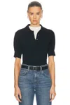 Éterne Journey Cashmere Polo Top In Black