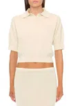 Éterne Journey Cashmere Polo Sweater In White