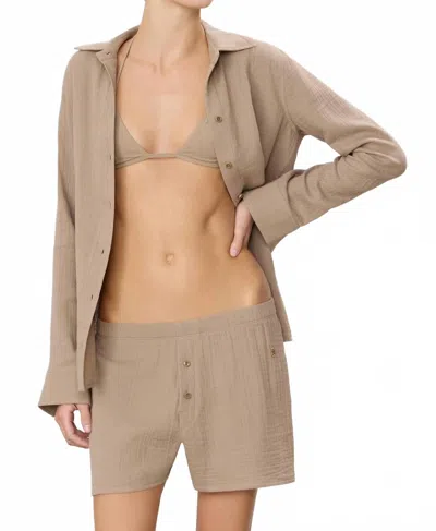 Éterne Jude Short In Taupe In Brown