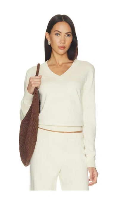 Éterne Lennox Cotton Cashmere Sweater In Cream