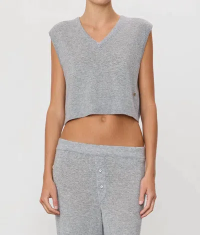 Éterne Leon Sleeveless Vest In Heather Grey In Gray