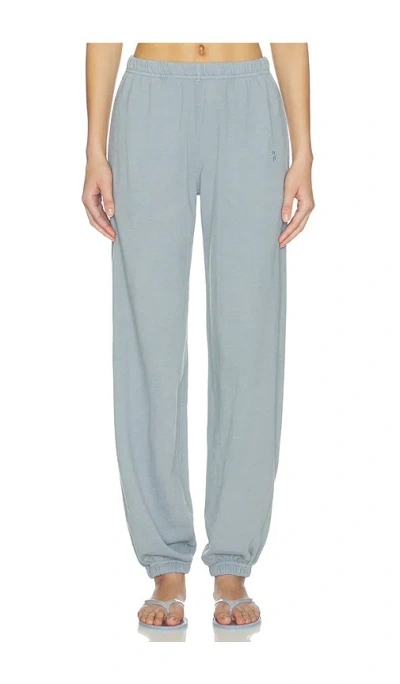 Éterne Lightweight French Terry Boyfriend Pocket Sweatpant In Blue