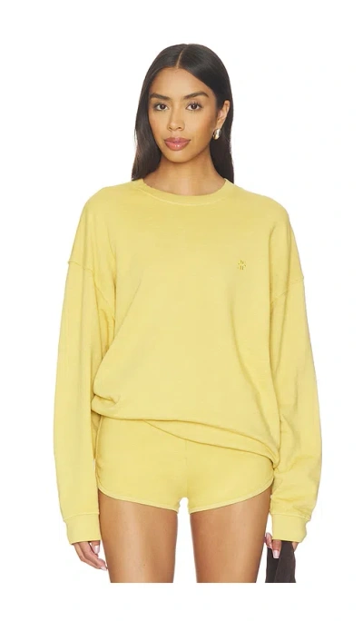 Éterne Lightweight French Terry Oversized Crewneck Sweatshirt In Orange