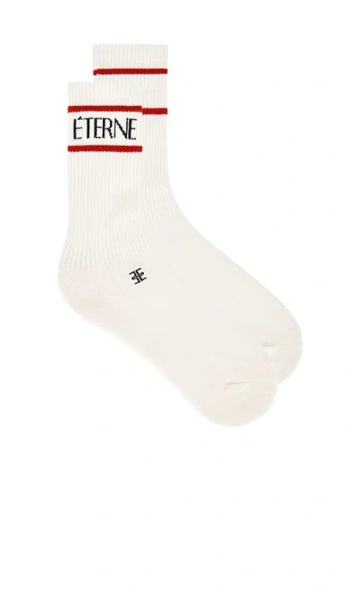 Éterne Logo Sport Sock In White