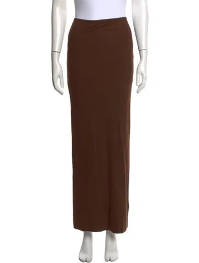 Pre-owned Éterne Long Skirt In Brown
