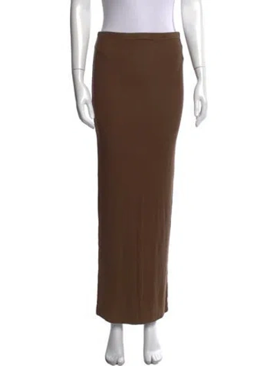 Pre-owned Éterne Long Skirt In Brown