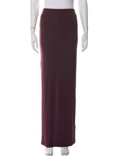 Pre-owned Éterne Long Skirt In Burgundy