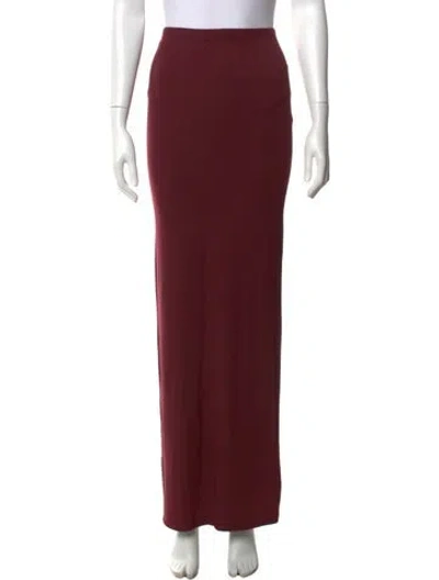 Pre-owned Éterne Long Skirt In Burgundy