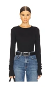Éterne Long Sleeve Fitted Top In Black