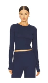 Éterne Long Sleeve Baby Tee In Blue