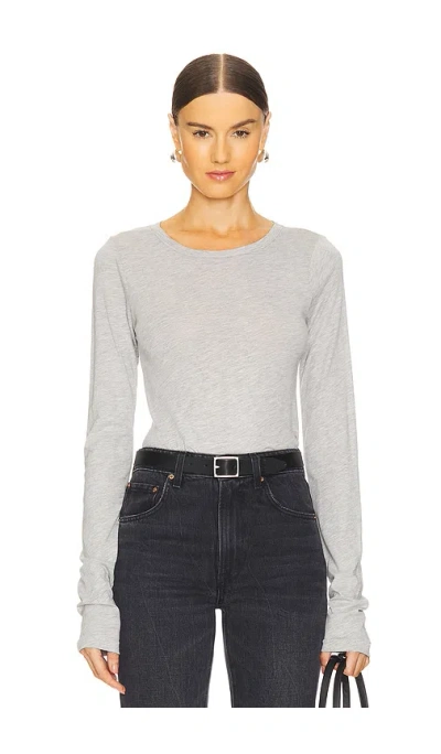 Éterne Long Sleeve Baby Tee In Gray
