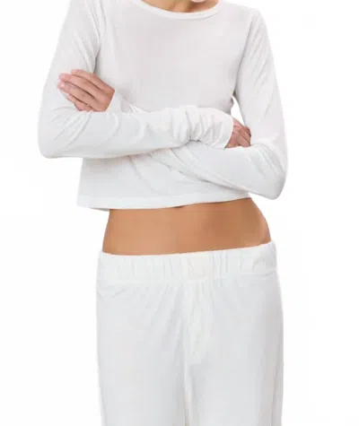 Éterne Long Sleeve Baby Tee In Ivory In White
