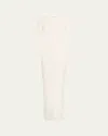 Éterne Long-sleeve Crewneck Rib-knit Maxi Dress In Cream