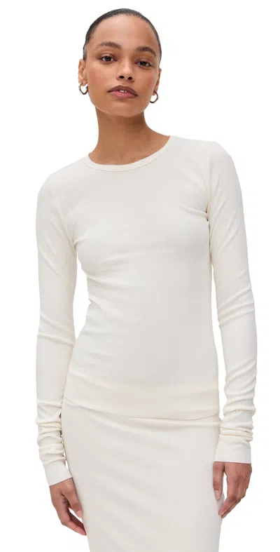 Éterne Long Sleeve Fitted Top Cream