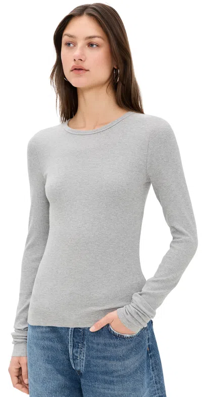 Éterne Long Sleeve Fitted Top Heather Grey