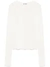 Éterne Long-sleeve Fitted Top In Neutrals