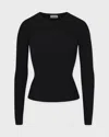 Éterne Long Sleeve Fitted Top Svart
