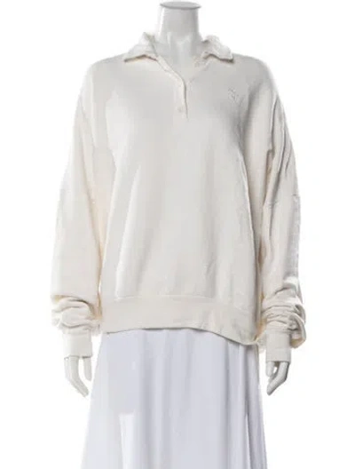 Pre-owned Éterne Long Sleeve Polo In Neutrals