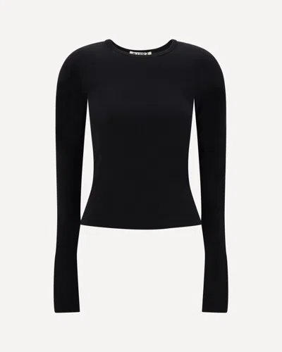 Éterne Long-sleeve Top In Black