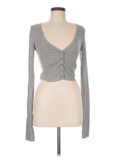Pre-owned Éterne Long Sleeve Top Gray Sweetheart Neckline Tops