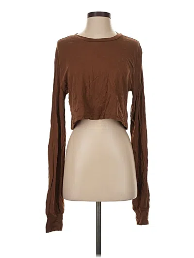 Pre-owned Éterne Long Sleeve T-shirt In Brown