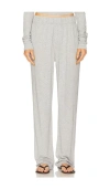 Éterne Waffle-knit Lounge Pants In Gray