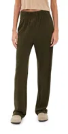 Éterne French Terry Classic Sweatpants Moss In Brown