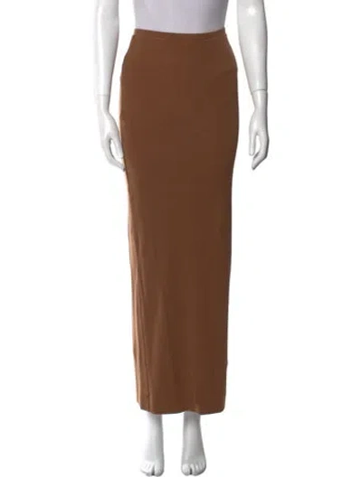Pre-owned Éterne Midi Length Skirt In Brown