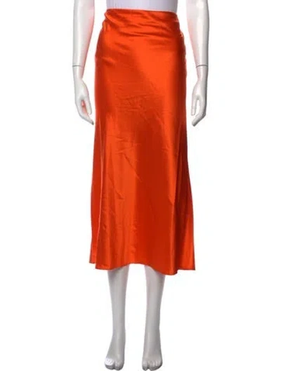 Pre-owned Éterne Midi Length Skirt In Orange