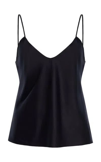 Éterne Mila Stretch-silk Satin Top In Black