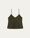 Éterne Mila V-neck Tank Op In Moss