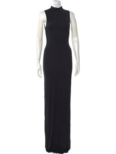 Pre-owned Éterne Mock Neck Long Dress W/ Tags In Black