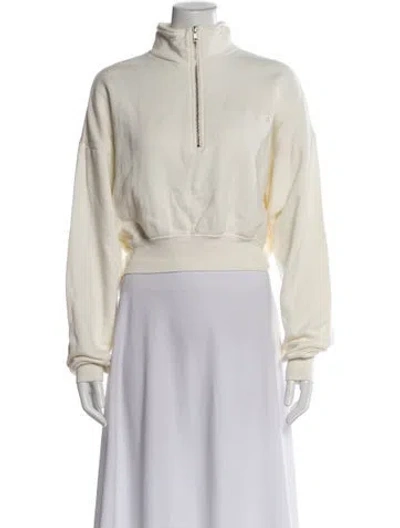 Pre-owned Éterne Mock Neck Long Sleeve Sweatshirt In Neutral