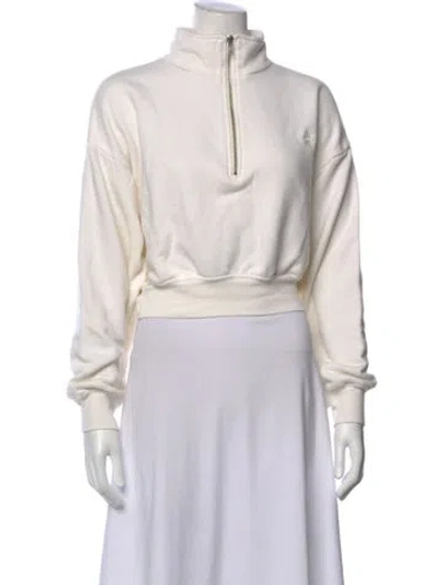 Pre-owned Éterne Mock Neck Long Sleeve Sweatshirt In Neutral