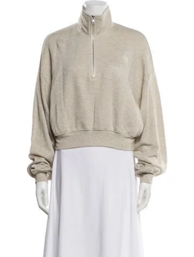 Pre-owned Éterne Mock Neck Long Sleeve Sweatshirt W/ Tags In Neutral