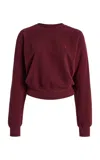 Éterne Shrunken Cotton Sweatshirt In Burgundy