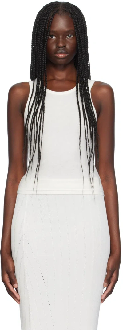 Éterne Off-white Fitted Tank Top In Ivory