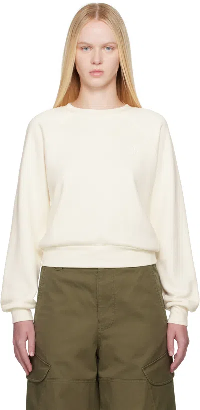Éterne Off-white Shrunken Raglan Sweatshirt In Cream