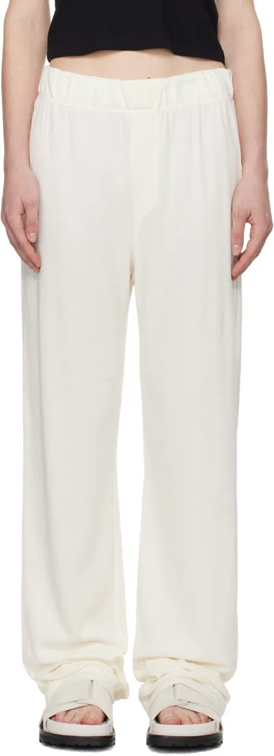 Éterne Off-white Thermal Lounge Pants In Ivory