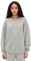 Éterne Oversized Crew Neck Sweatshirt Heather Grey In Heather Grey